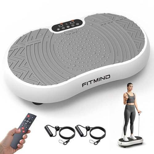 FITMIND Vibration Plate Exercise Machine, 24" x 14" Extra-Large Vibration Plate for Lymphatic Drainage, Vibration Plates for Weight Loss, Relaxing, Recovery | Amazon (US)
