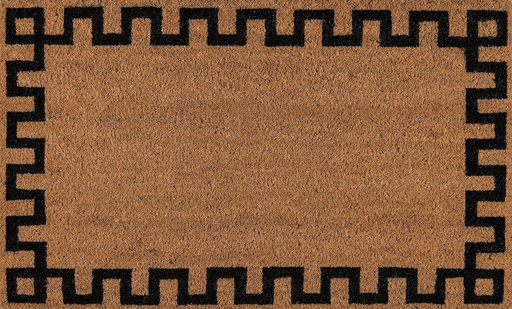 Erin Gates by Momeni Park Greek Key Natural Hand Woven Natural Coir Doormat 1'6" X 2'6" | Amazon (US)