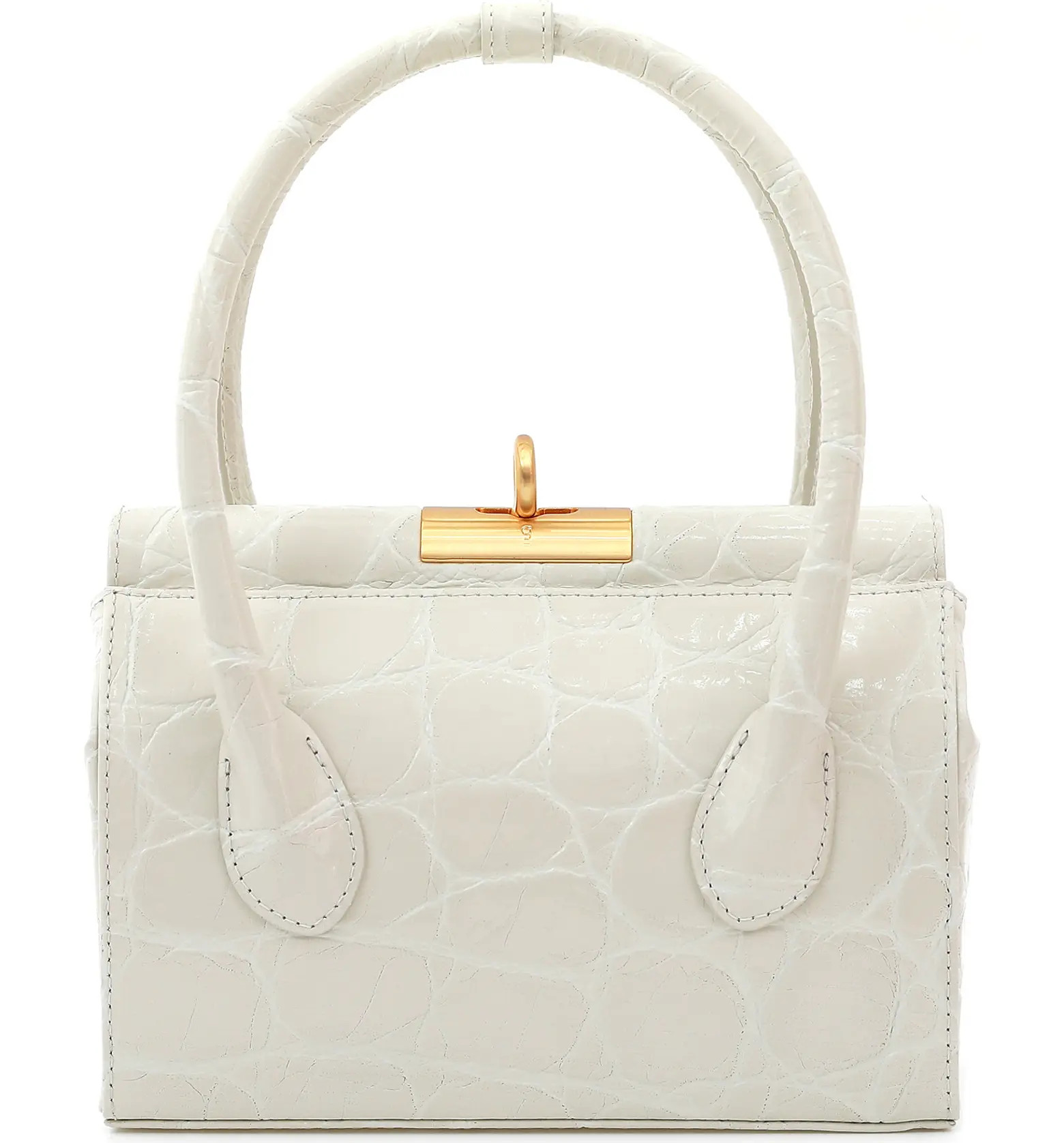 gu-de Mia Croc Embossed Leather Top Handle Bag | Nordstrom | Nordstrom