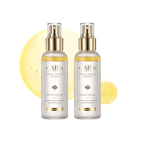 [2 Bottles] d'Alba Piedmont Italian White Truffle First Spray Serum, Vegan Skin Care, Hydrating Face Moisturizer, Glow Serum for Radiant Skin, Non Comedogenic, All In One Mist (total 6.76 fl oz.) | Amazon (US)