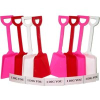 24 | 8 Each White, Red & Pink Small Toy Shovels 12 ""I Dig You"" Stickers Free Shipping in Us | Etsy (US)