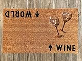Wine World © Door Mat, Doormat, Wine Decor, Wine Door Mat, Perfect Housewarming Gift, Wine Gift, Wor | Amazon (US)