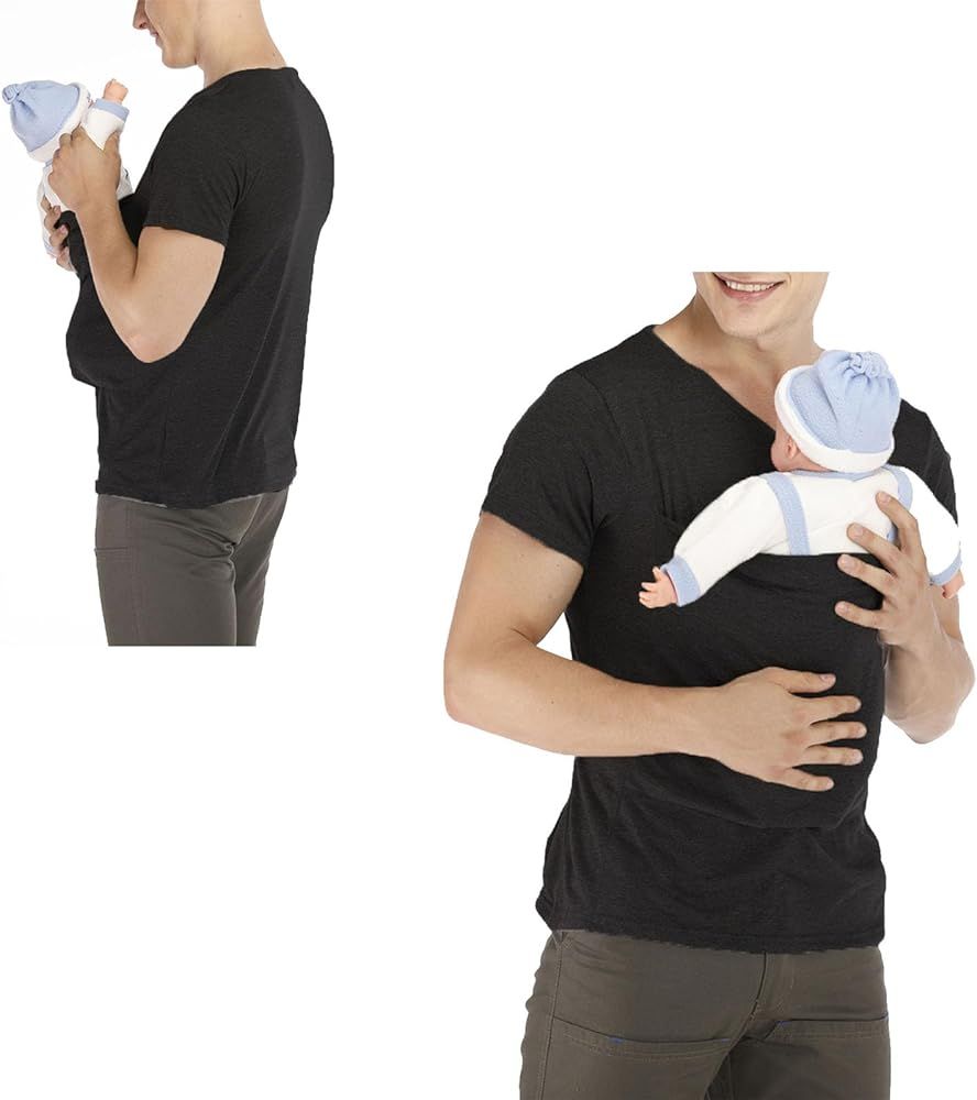 Kangaroo Shirt for Dad and Baby - Mens Kangaroo Baby Carrier Shirt Dad Kangaroo T-Shirt V Neck Sh... | Amazon (US)
