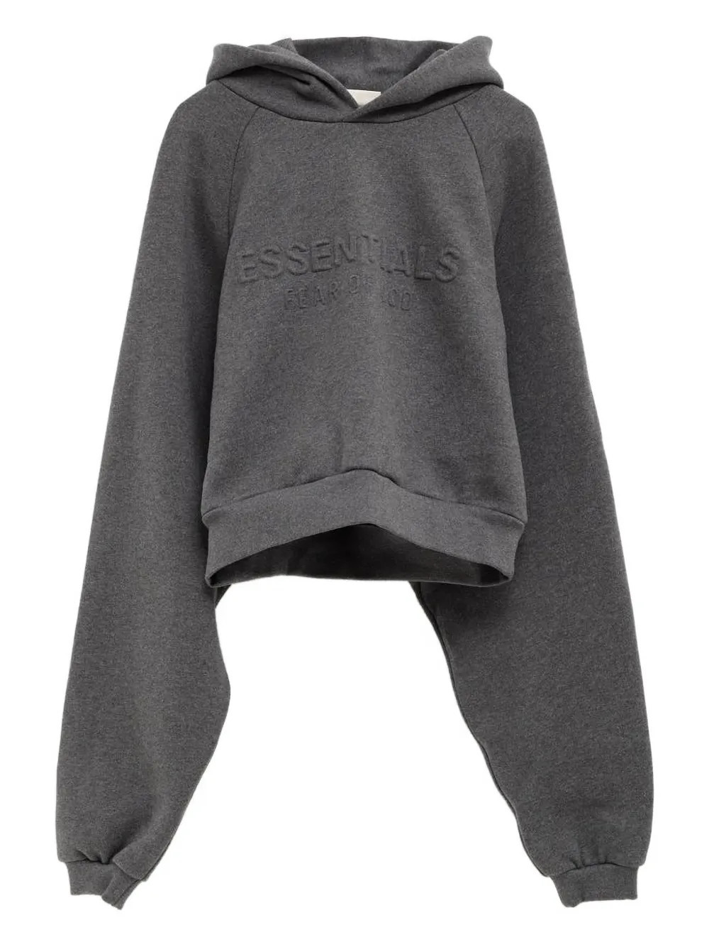 FEAR OF GOD ESSENTIALS 90s embossed-logo hoodie - Grey | Farfetch Global
