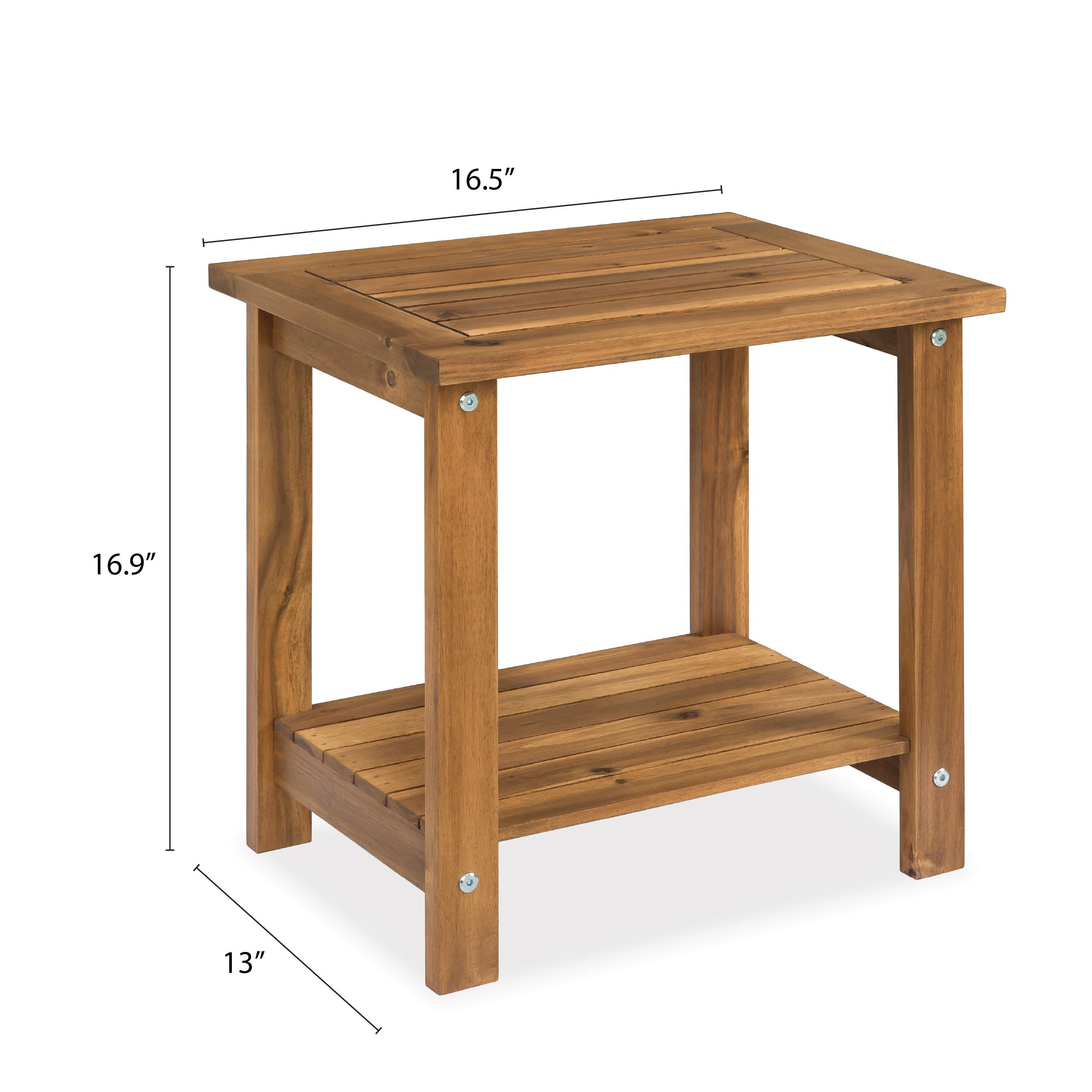 Double Adirondack Side Table, Weather-Resistant Rectangular End Table for Patio, Garden, Lawn, an... | Amazon (US)