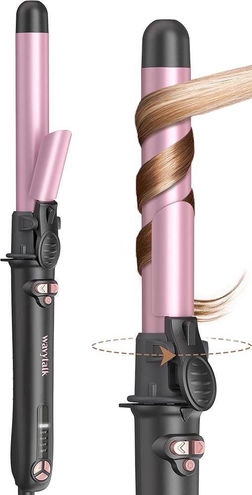 Wavytalk Rotating Curling Iron, Curl Cycle, 1 Inch Automatic Curling Wand for Long Hair, Get Effo... | Amazon (US)