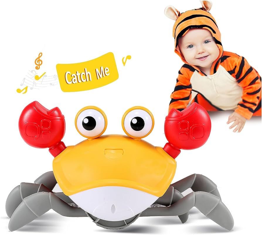 Crawling Crab Baby Toy Gifts: Tummy Time Toys Walking Dancing Cute Essentials Electric Induction ... | Amazon (US)