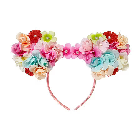 Disney Collection Girls Floral Minnie Mouse Ears Headband, One Size, Pink | JCPenney