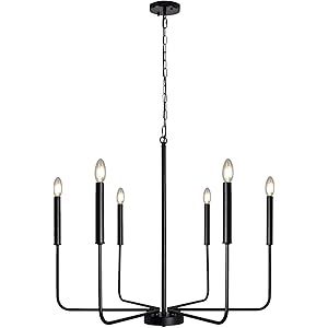 Farmhouse Chandeliers with 8-Light,Dining Room Lighting Fixtures,Classic Candle Ceiling Hanging Rust | Amazon (US)