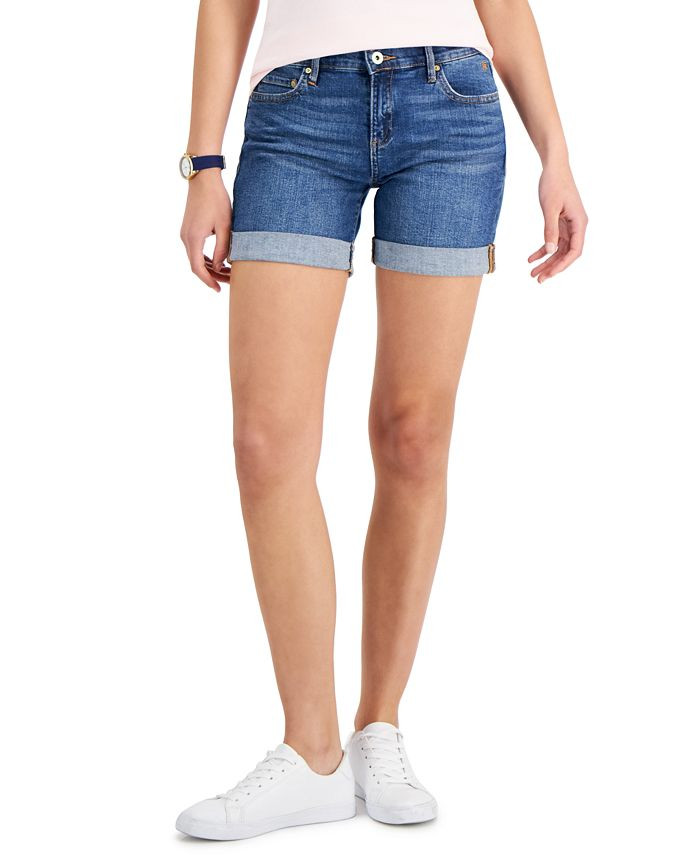 Tommy Hilfiger TH Flex Cuffed Shorts & Reviews - Shorts - Women - Macy's | Macys (US)