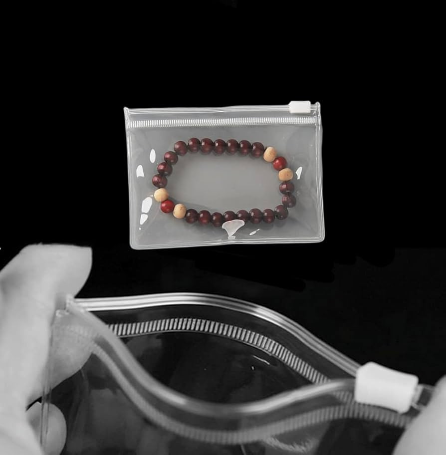 100 Self Seal PVC Pack Zipper Lock Bags,Clear Jewelry Anti Oxidation Bag Clarity Tarnish Preventi... | Amazon (US)