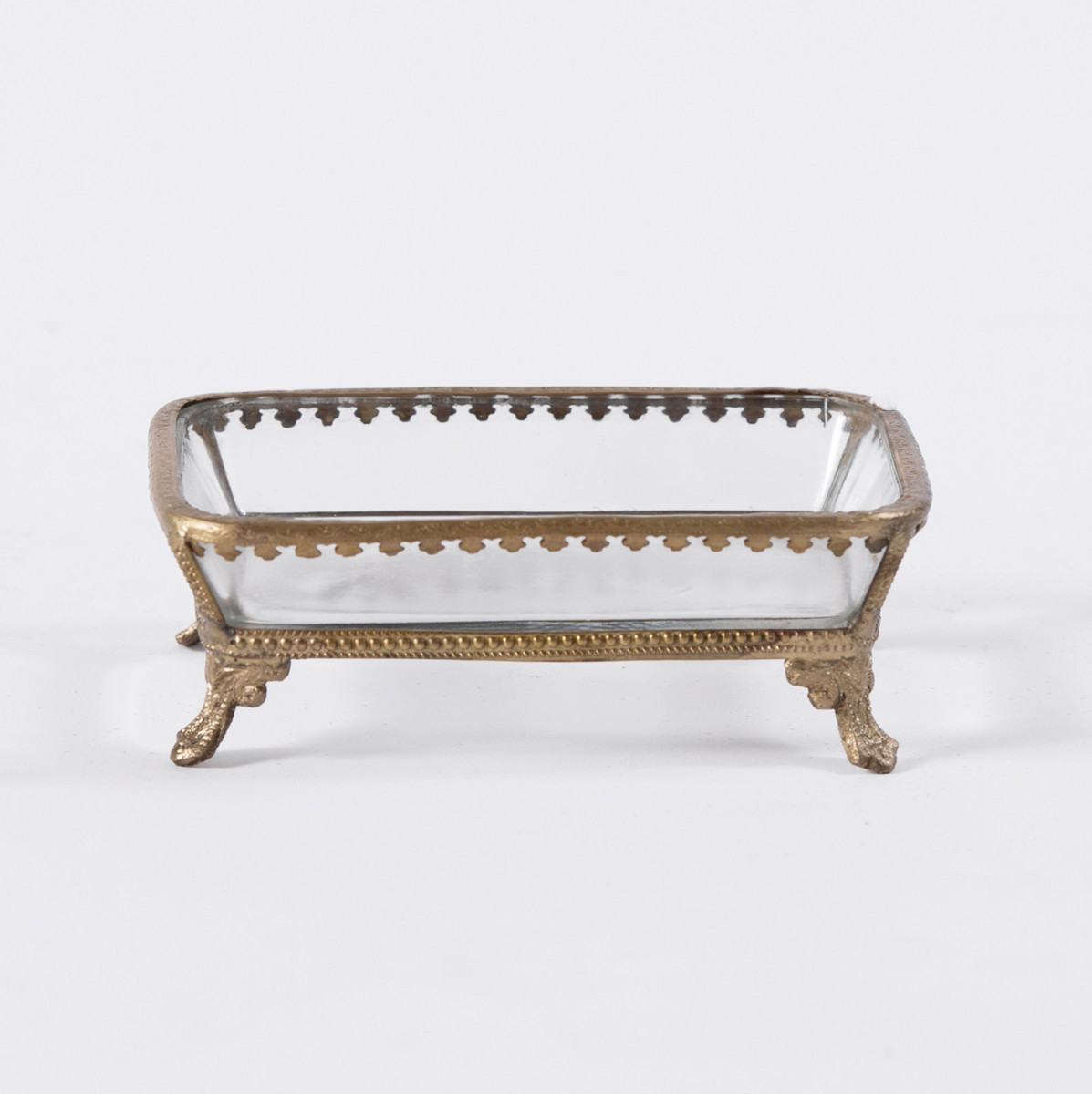 Brass & Glass Soap Dish | Stoffer Home