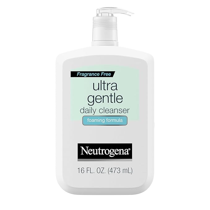 Neutrogena Fragrance Free Ultra Gentle Foaming Daily Cleanser, Hydrating Face Wash for Sensitive ... | Amazon (US)