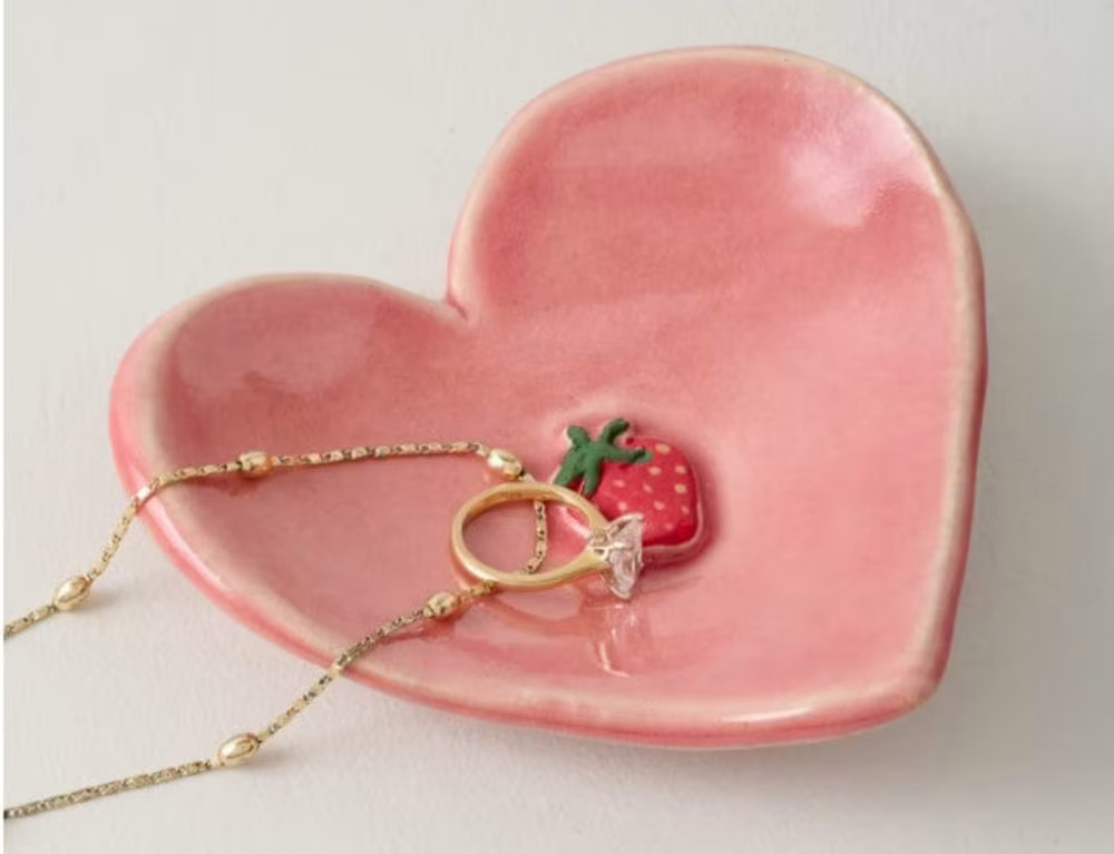 Black Oak Artisan Strawberry Heart Trinket Dish | Magnolia