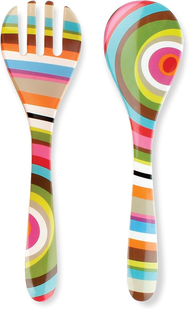 French Bull Salad Server 2 Piece Set - Melamine Dinnerware - 13" - Outdoor, Party, Utensils - Rin... | Amazon (US)