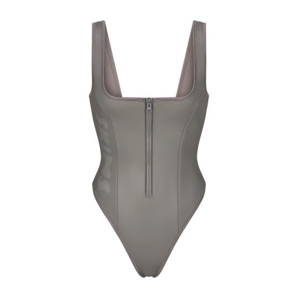 SKIMS nwt RUBBERIZED SCUBA SWIM ONE-PIECE | Poshmark
