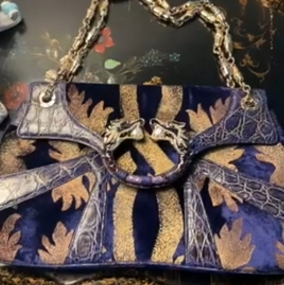 Gucci TOM FORD CRYSTAL  DRAGON  Purple Velvet Bag VERY RARE!!!! LIKE NEW! | Poshmark