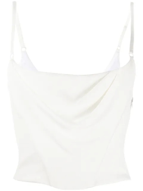 Alexander Wang Draped Corset Top - Farfetch | Farfetch (AU)