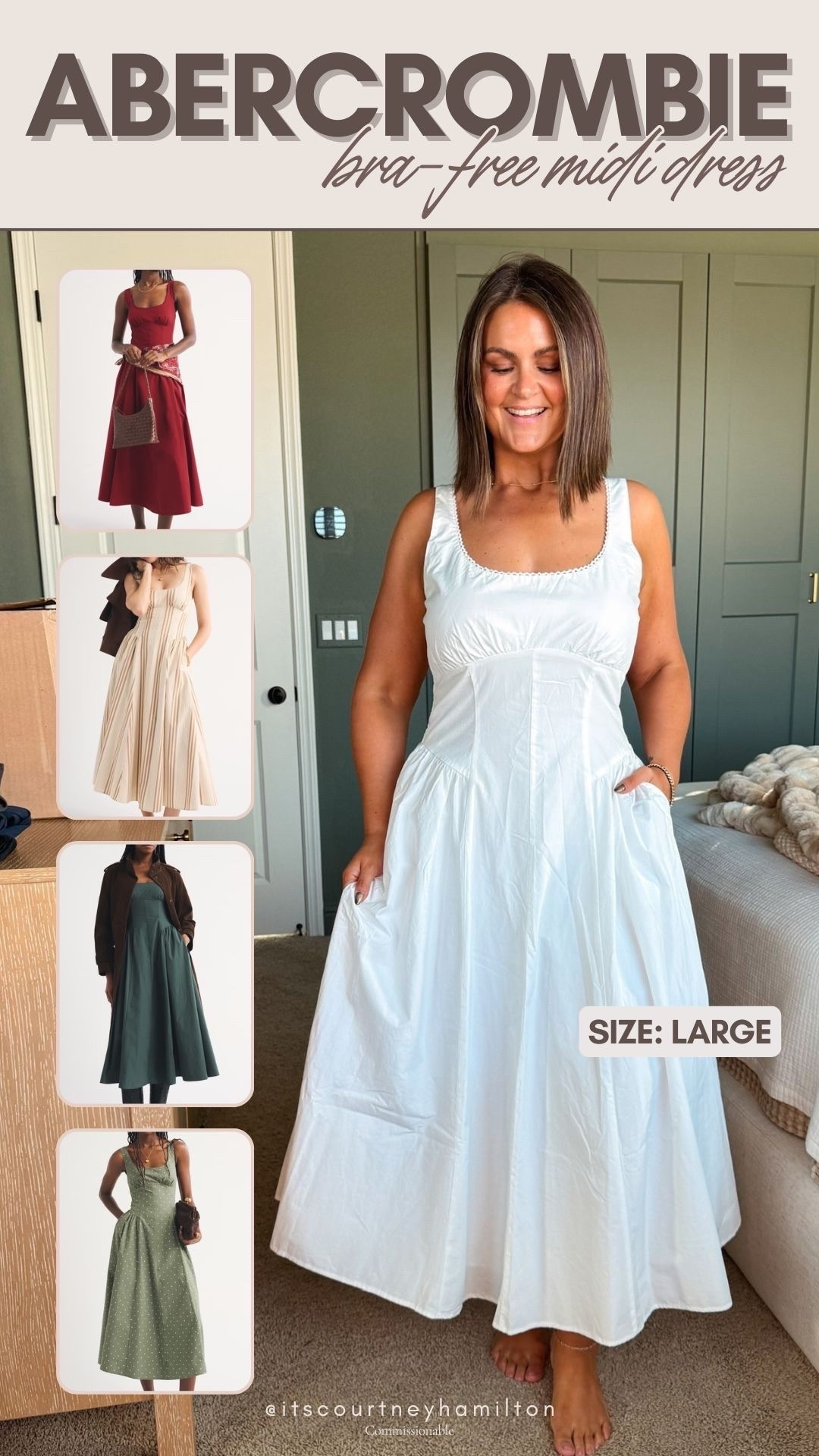 Abercrombie bra-free midi dress! I am wearing a LARGE! 🤍

fall fashion, watchnow, finds under 100, casual outfit, midsize fashion, Courtney Hamilton

#LTKSeasonal #LTKootd #LTKMidsize