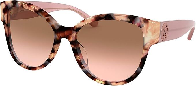 Tory Burch TY7155U Women's Sunglasses Pink Pearl Tortoise/Rose Brown Gradient 56 | Amazon (US)