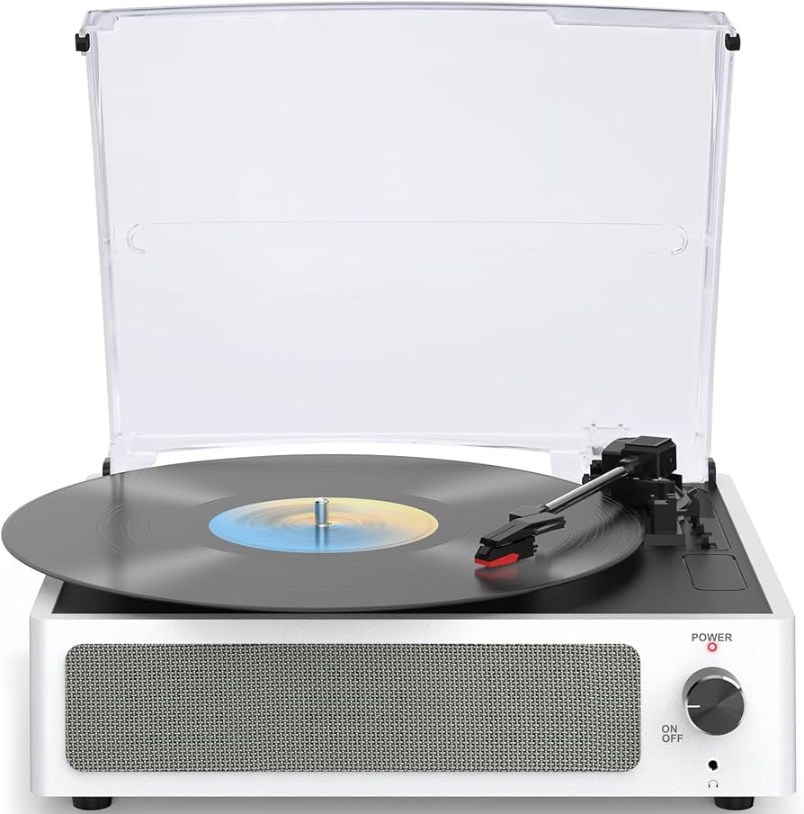 WOCKODER Vinyl Record Player with Speakers Turntable for Vinyl Records Belt-Driven Turntable Supp... | Amazon (US)