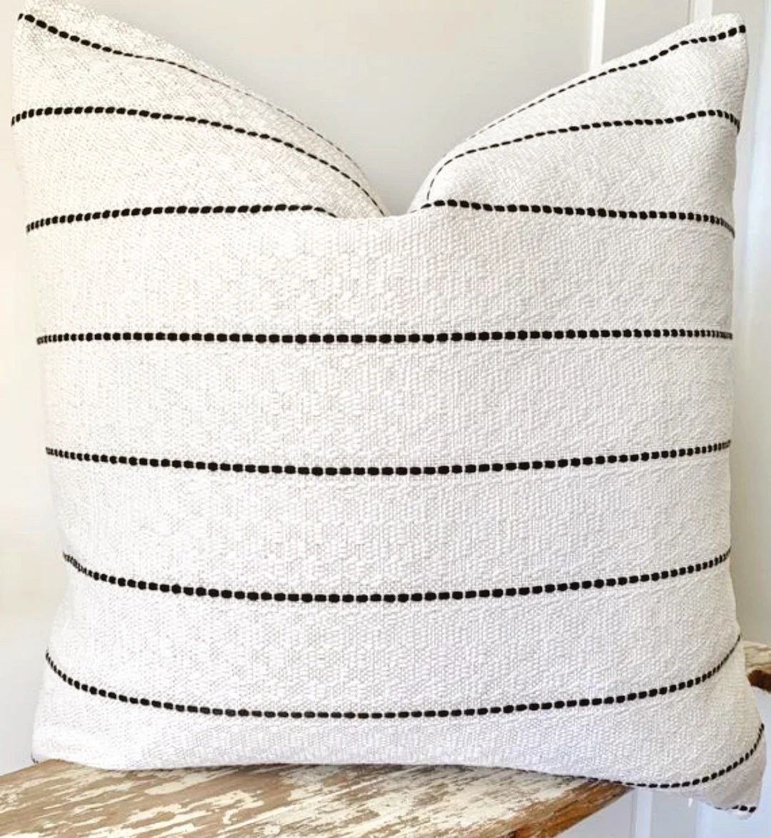 Outdoor Pillows Double Sided  Black & White Pillow Cover |striped | Neutral Decor High Performanc... | Etsy (US)