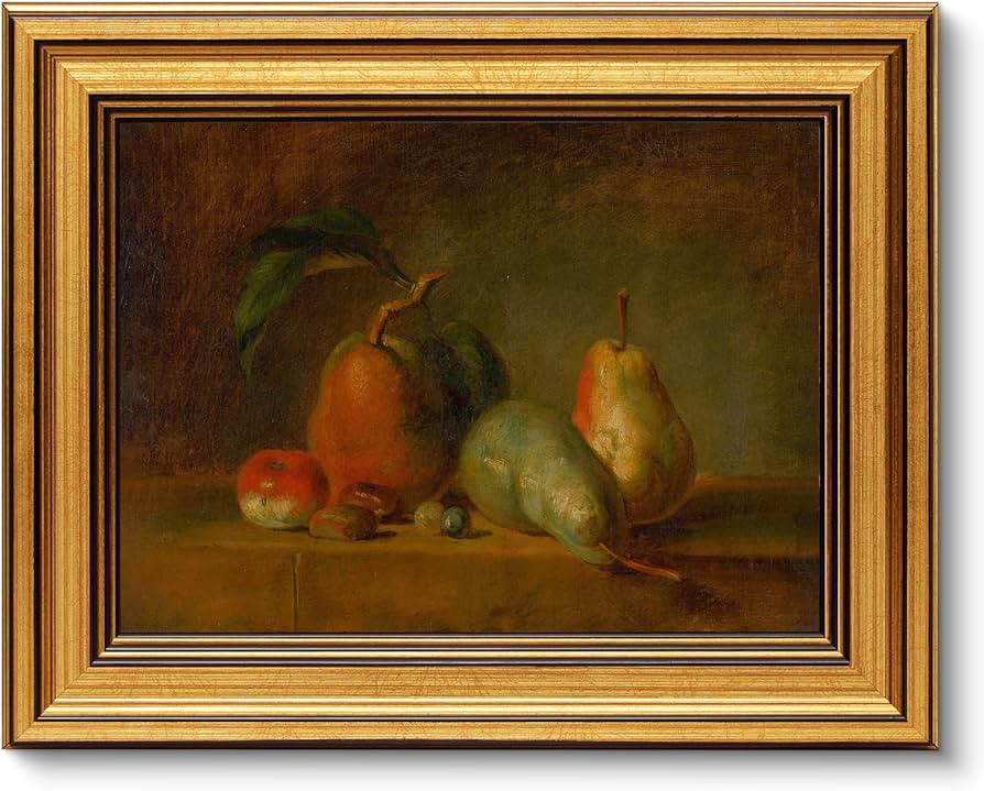 VIYYIEA Vintage Gold Framed Wall Art for Living Room, Fruits Canvas Prints Home Decor, Oil Painti... | Amazon (US)