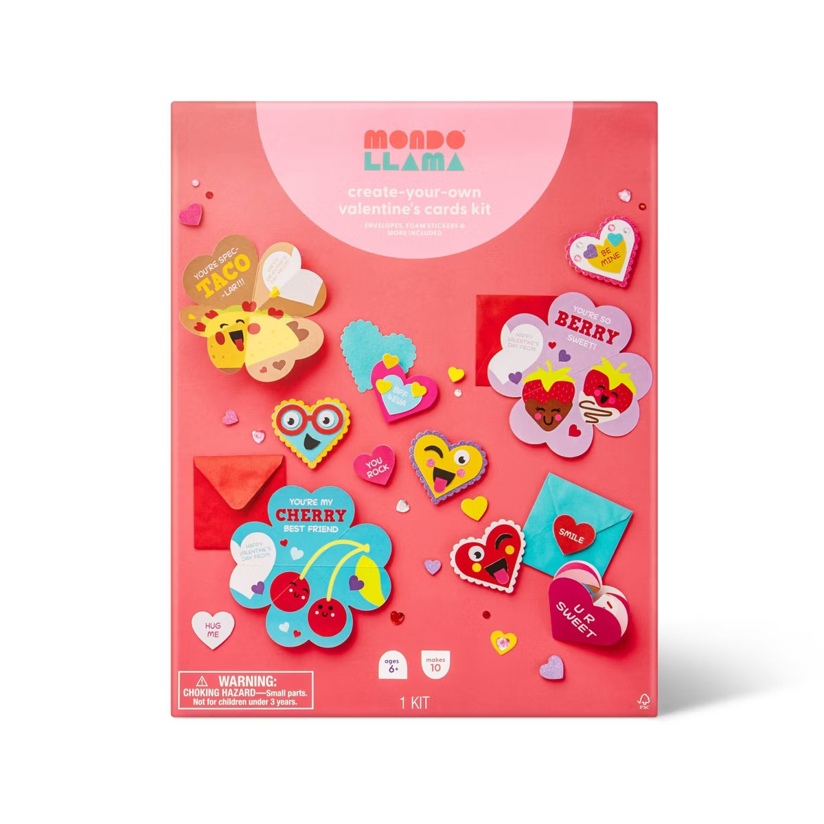 Create-Your-Own Valentine's Day Paper Craft Kit - Mondo Llama™ | Target