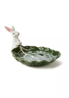 Bunny Cabbage Leaf Candy Dish | Belk