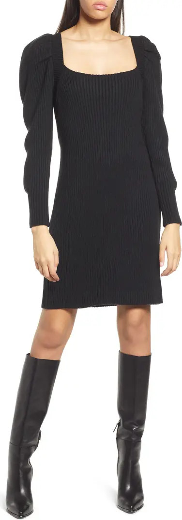 Charles Henry Ribbed Long Sleeve Sweater Dress | Nordstrom | Nordstrom