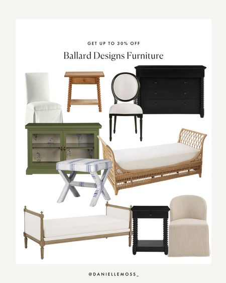 Ballard Designs is having a big sale! Save up to 30% on everything - here’s my favorite furniture from the brand. Daybeds, our slipcovered dining chairs, and some beautiful tables, chairs, and dressers. 

#LTKhome #LTKSale #LTKsalealert