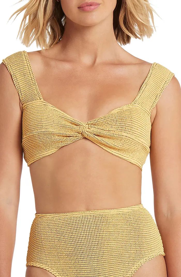 BOUND by Bond-Eye The Sonny Twist Front Crop Bikini Top | Nordstrom | Nordstrom