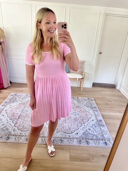 Love this pretty pleated mini dress! It’s great for work or wearing out in the weekend! Summer outfit, spring dress, work outfit 

#LTKworkwear #LTKstyletip #LTKmidsize