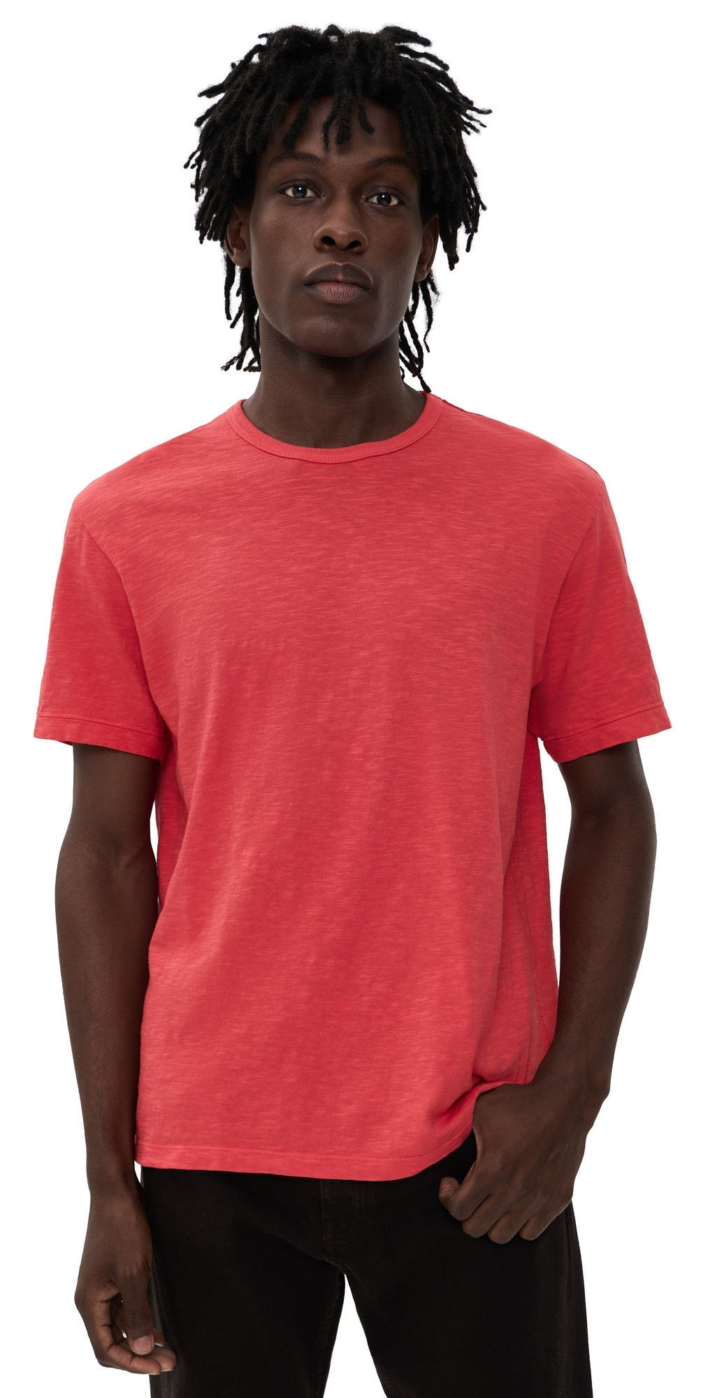 Alex Mill Standard T-Shirt In Slub Cotton Fire Red S | Shopbop