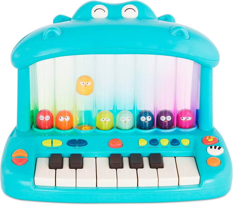 B. toys- Hippo Pop- Musical Toy Keyboard – Play Piano – Songs, Sounds & Lights – Musical In... | Amazon (US)