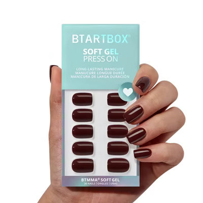 BTArtbox Press-On Nails -Dark Cocoa- XS Squoval- 30ct | Target