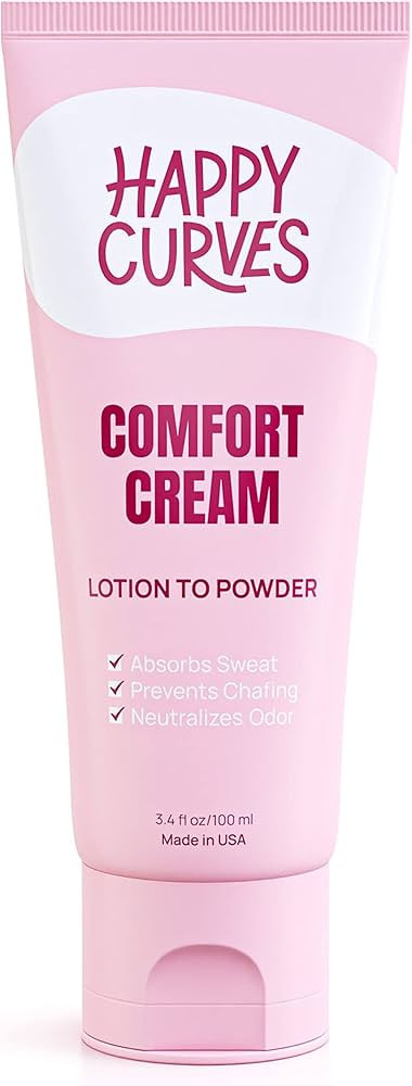 HAPPY CURVES Comfort Cream Deodorant for Women: Aluminum-Free Lotion Powder for Under Breast, Bod... | Amazon (US)