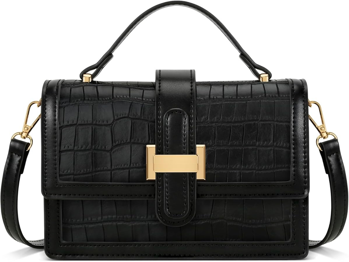 KKXIU Crossbody Bags for Women - Top Handle Purses for Lady, Leather Handbags Shoulder Clutch wit... | Amazon (US)