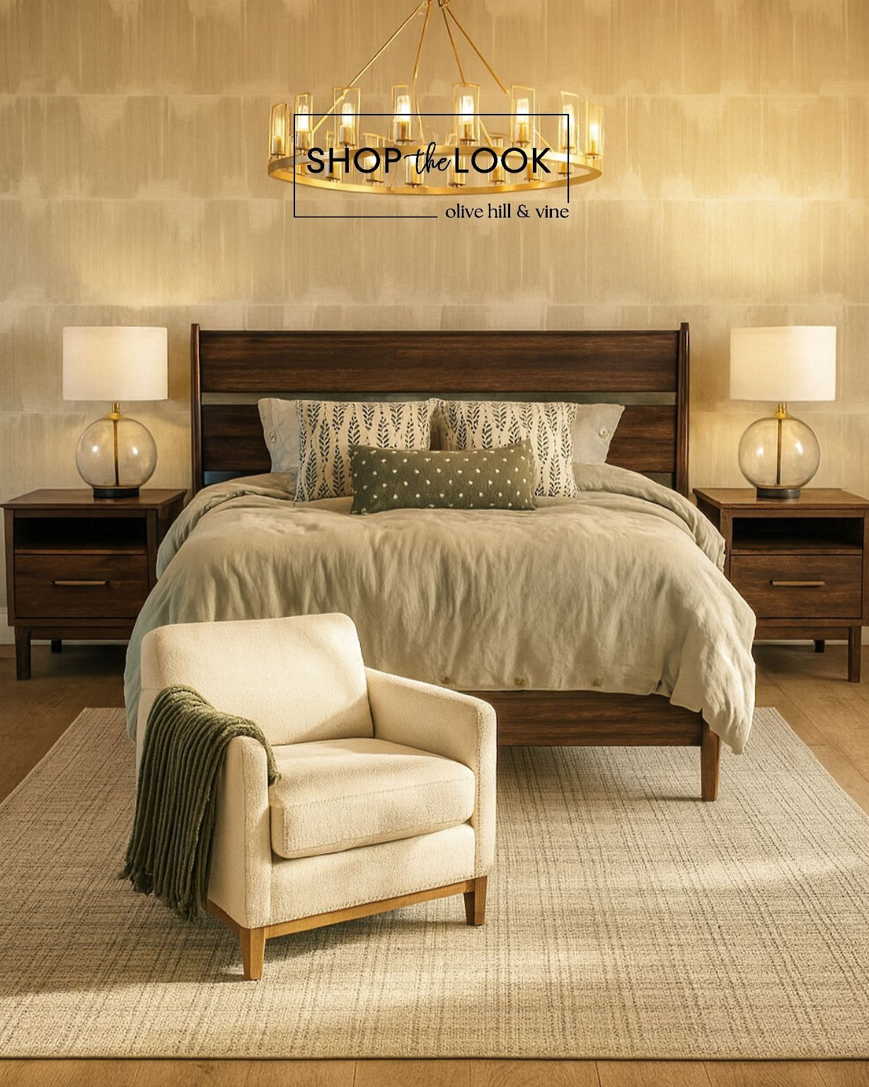 Step into a calming blend of earthy neutrals and modern charm—this curated bedroom features Amazon finds like a slatted wood bed, linen bedding, a gold chandelier, glass lamps, and a plush armchair perfect for sinking into after a long day. 

 

#LTKHome #LTKStyleTip #LTKFamily