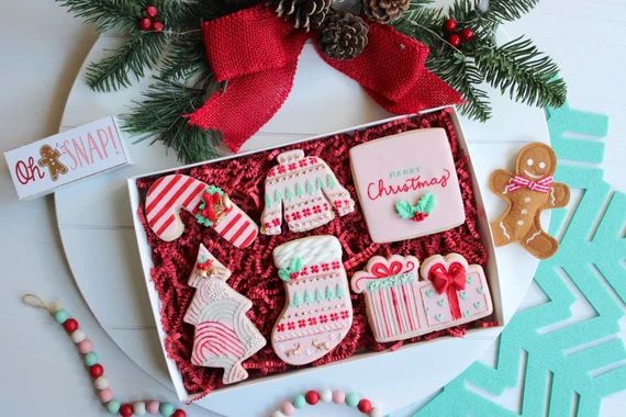 Christmas Gift Box-6, Christmas Cookies, Decorated Christmas Cookies, Christmas Gifts | Etsy (US)