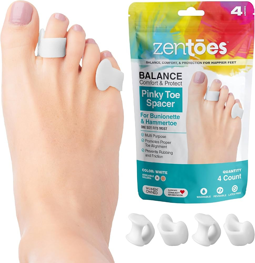 ZenToes Pinky Toe Separators | Tailor’s Bunion Corrector for Men & Women | Small Toe Spacers & ... | Amazon (US)