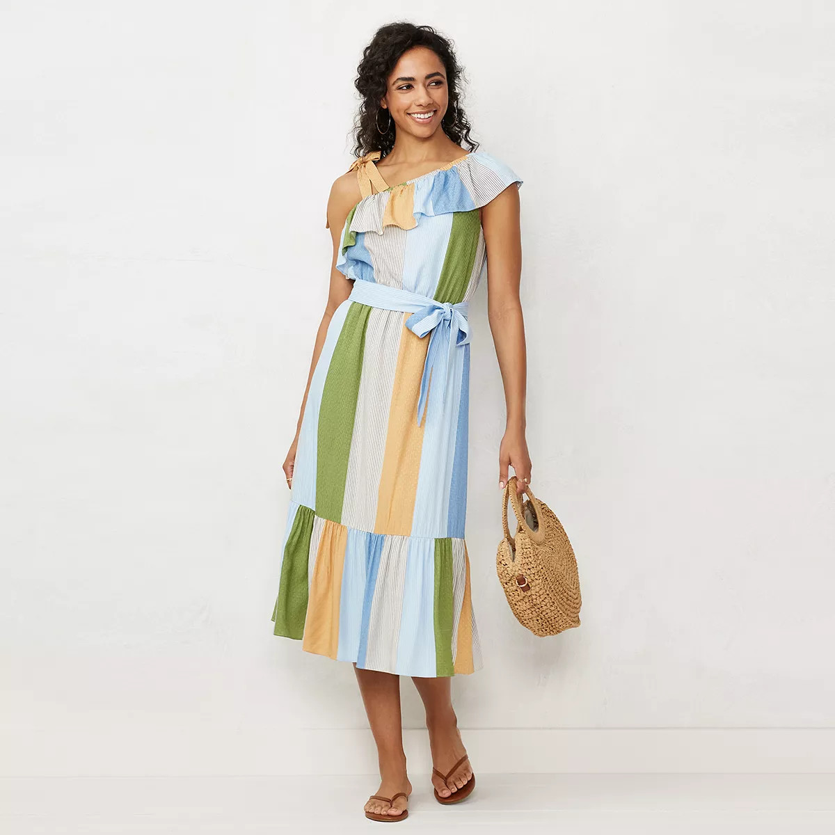 Women's LC Lauren Conrad One-Shoulder Midi Dress | Kohl's