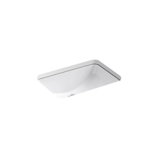 Ladena® Finish Vitreous China Rectangular Undermount Bathroom Sink with Overflow | Wayfair North America