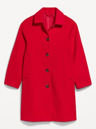 Relaxed Button-Front Mac Coat | Old Navy (US)