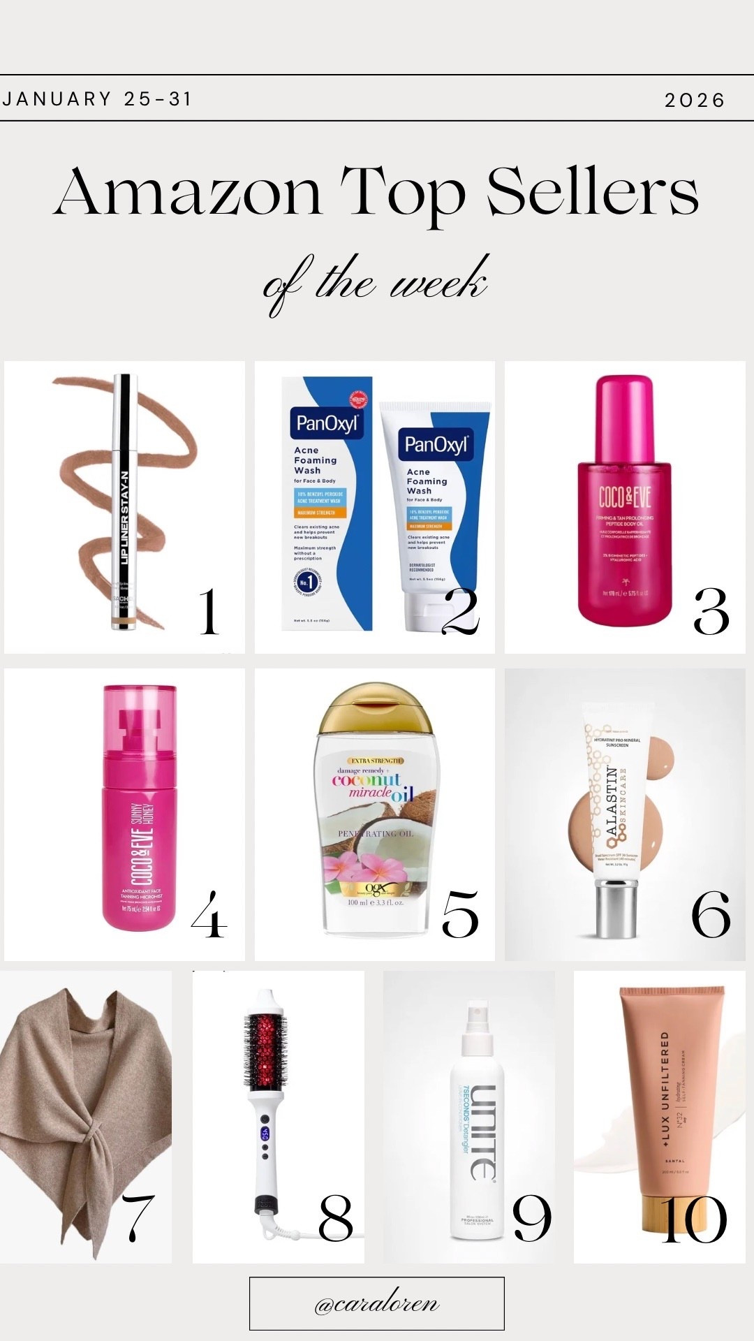 Last week’s Amazon best sellers!