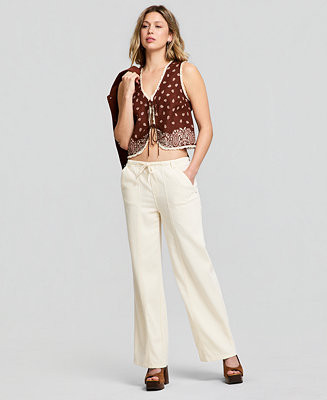 Women's Tie-Waist Drapey Jeans | Macy's