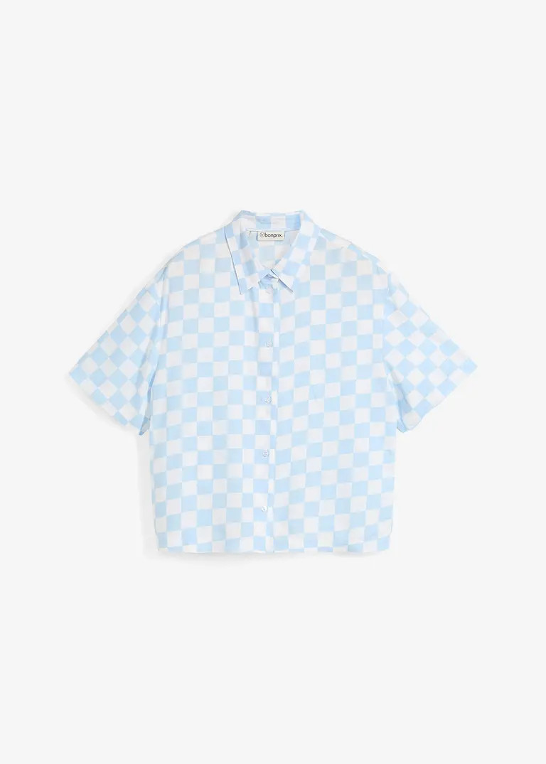 Karierte Kurzarmbluse | Bonprix DE