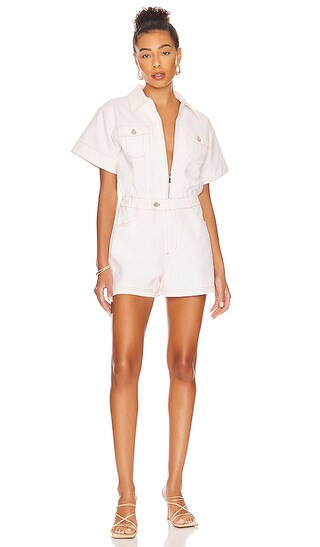 Flight Romper in Classic White | Revolve Clothing (Global)