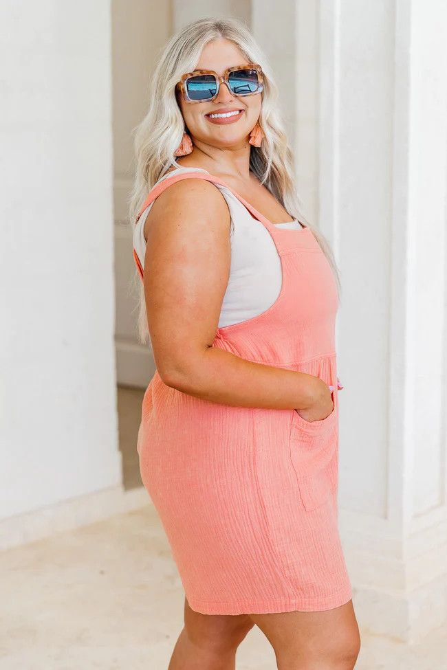 She's Not Like The Others Burnt Orange Gauze Romper | Pink Lily