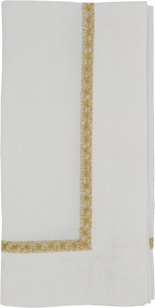 Embroidered Border Table Napkins (Set of 4) | Amazon (US)